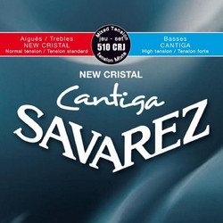 Savarez 510CRJ New Cristal Cantiga Σετ 6 Χορδές Κλασικής Κιθάρας 29-44" Normal Tension