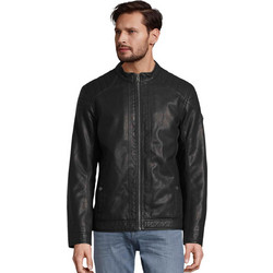 Tom Tailor Biker Ανδρικό Μπουφάν Δερματίνη Μαύρο 1026337-29999