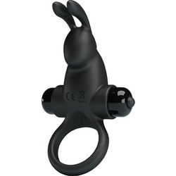 Pretty Love Vibrating Penis Ring I Ελαστικό Δαχτυλίδι Πέους Σιλικόνης με Δόνηση Μαύρο