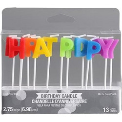 Κεράκια Happy Birthday Rainbow Creative Converting (13 Τεμάχια)