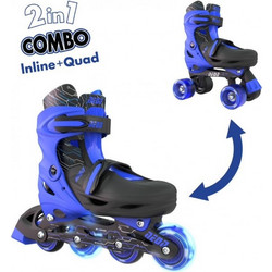 Quad Αυξομειούμενα Rollers Παιδικά Μαύρα Navy Μπλε 53.NT09B4