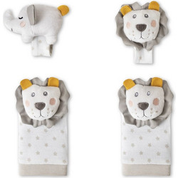 Interbaby Σετ Καλτσάκια & Περικάρπια Κουδουνίστρες Lion 4τμχ
