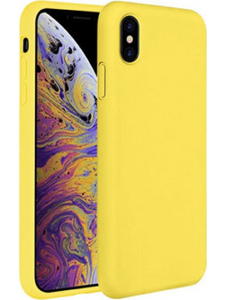 Θήκη Rubber Ενισχυμένης Σιλικόνης για iPhone X/ Xs Κίτρινο
