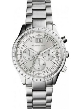 Michael Kors Brinkley Γυναικείο Ρολόι Χρονογράφος με Ασημί Μεταλλικό Μπρασελέ MK6186