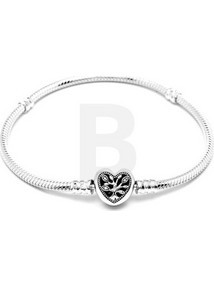 Pandora Γυναικείο Βραχιόλι με Καρδιά Ασημί 598827C01