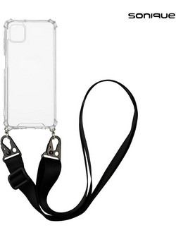Sonique Armor Clear Θήκη Σιλικόνης με Strap Samsung Galaxy M13 4G Black