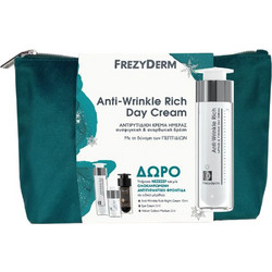 Frezyderm Anti-Wrinkle Rich Day Cream 50ml + Anti-Wrinkle Rich Night Cream 15ml + Eye Cream 5ml + Velvet Colors Medium 2ml
