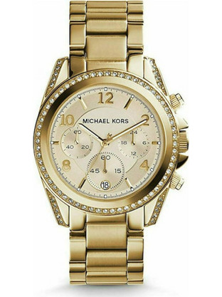 Michael Kors Blair Γυναικείο Ρολόι Χρονογράφος με Χρυσό Μεταλλικό Μπρασελέ MK5166