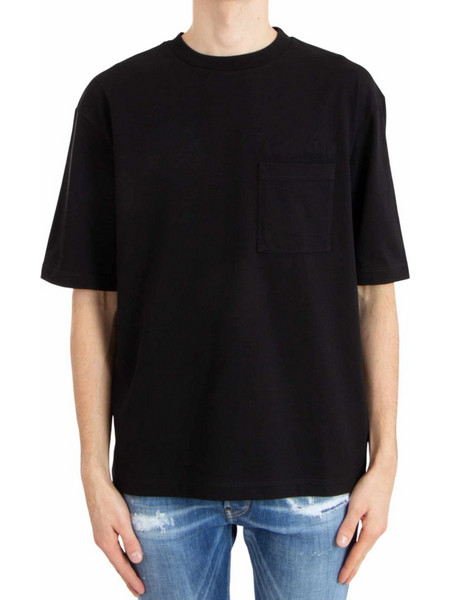 Dsquared2 T-shirt loose fit μαύρο βαμβακερό