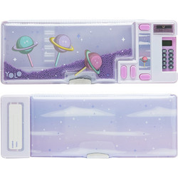 Yolo Retro Plus Galactic Lollipop Κασετίνα με 2 Θήκες Λιλά 10130