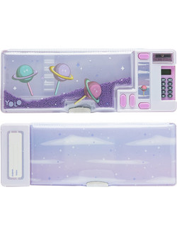Yolo Retro Plus Galactic Lollipop Κασετίνα με 2 Θήκες Λιλά 10130