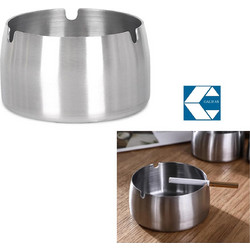 Σταχτοδοχείο Στρογγυλό Ανοξείδωτο 10x9.5x5.7cm Galifas - Galifas