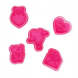 LEGAMI ΦΟΡΜΕΣ ΚΟΠΗΣ ΜΠΙΣΚΟΤΩΝ ΜΕ ΘΕΜΑ VALENTINE COOKIE TIME SET 5 COOKIE CUTTERS (VCC0001)