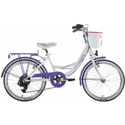 Orient Bikes City Classic Παιδικό Ποδήλατο Πόλης 20" με 6 Ταχύτητες Λευκό Μωβ