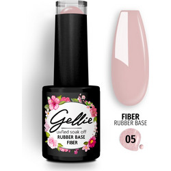 Gellie Fiber 05 Rubber Base Ημιμόνιμο Βερνίκι Νυχιών