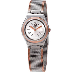 Swatch Γυναικείο Ρολόι με Ασημί Μεταλλικό Μπρασελέ YSS327M