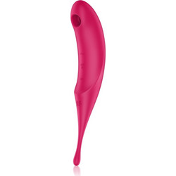Satisfyer Twirling Pro Air Pulse Vibrator Κλειτοριδικός Δονητής για Ζευγάρια με App Control Κόκκινος