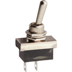 Διακόπτης Αεροπορικού Τύπου On - Off 2 Pins 12V - 24V 10Α XM-W14442 Ασημί