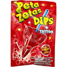 Peta Zetas Dips - Φράουλα + Tattoo 18gr (ZE.KA.TA.000)