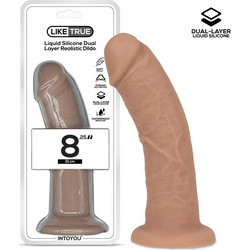 IntoYou LikeTrue Dual Layer 8.25" Ρεαλιστικό Dildo με Βεντούζα 21.5cm Flesh