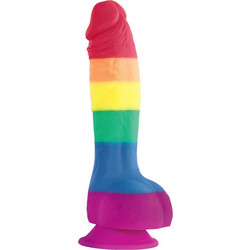 NS Novelties Colours Pride Edition Ρεαλιστικό Dildo με Βεντούζα & Όρχεις 15cm Πολύχρωμο