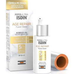 Isdin Photo Ultra Age Repair Fusion Water Αντηλιακή Κρέμα Προσώπου Αντιγηραντική SPF50 50ml