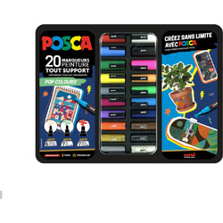 Posca Metal Box Pop Colours Σετ 20 τχμ (Pop01)