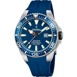 Festina Ανδρικό Ρολόι με Μπλε Καουτσούκ Λουράκι F20664/1