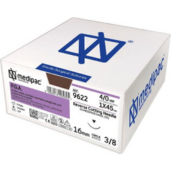 Medipac Ράμμα Απορροφήσιμο PGA 7/0 Μονό 45cm, Βελόνα 7mm 3/8 Κόπτουσα 9688