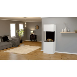 Dimplex Cassette 400/600 Beethoven White Επιδαπέδιο Ηλεκτρικό Τζάκι 125W Μ60xΥ170xΒ50cm