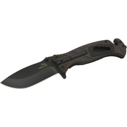 CATTARA Folding knife 21.5cm, Black Blade, blade length 9cm (13229)