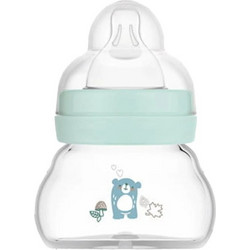 Mam Matt Feel Good Γυάλινο Μπιμπερό με Θηλή Σιλικόνης 0m+ Blue 90ml