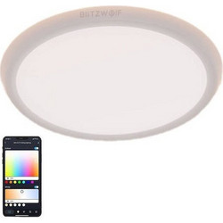 BlitzWolf BW-CLT1 Μοντέρνα Πλαστική Πλαφονιέρα Οροφής WiFi με Ενσωματωμένο LED σε Λευκό χρώμα 30cm