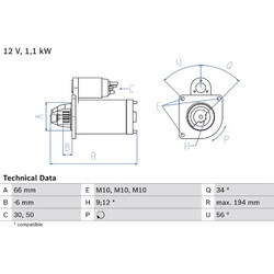 Bosch Μίζα - 0 986 021 600