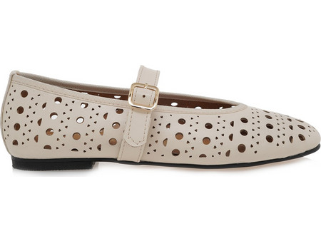 MOI ATHENS MARY JANE U128B0081411 - OFF WHITE AP008-LIGHT BEIGE