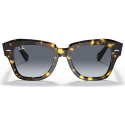 Ray-Ban RB2186 1332/86 Γυναικεία Γυαλιά Ηλίου Aviator Κοκάλινα Κίτρινα με Μπλε Degradee Φακό