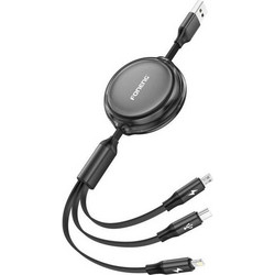 Foneng Καλώδιο 3in1 X113 1.1M Μαύρο καλώδιο - (X113 black)