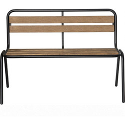 Παγκάκι Texas/D 02-00-1103 48x115x82cm Black-Walnut Διθέσιος