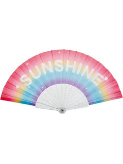 Βεντάλια Rainbow Glitter Sunshine 23cm