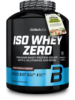 Biotech USA ISO Whey Zero Dark Chocolate Πρωτεΐνη Ορού Γάλακτος Γράμμωσης Χωρίς Λακτόζη & Γλουτένη 1.8kg