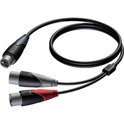 Procab CLA735/1.5 - Καλώδιο 2 x XLR male σε 1 x XLR Female, 1,5m