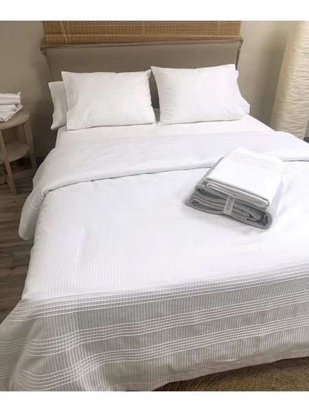 ΣΕΝΤΟΝΙΑ KING SIZE ΣΕΤ 4ΤΕΜ (ORAMA) - KENTIA HOME (270x270)+(270x290)+2(50x70) ORAMA / 100% ΒΑΜΒΑΚΟΣΑΤΕΝ