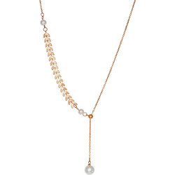 Ghetto Choker Fashion Necklace Tassel Pearl Gold