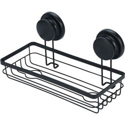 Estia Εταζέρα Με Βεντούζες Ίσια 26.5x11.3x5cm Μαύρη 02-23713