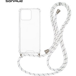 Sonique Armor Clear Θήκη Σιλικόνης με Κορδόνι (Honor X8b) Rainbow Λευκό