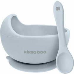 KikkaBoo Yummy Βρεφικό Σετ Φαγητού Σιλικόνης Blue