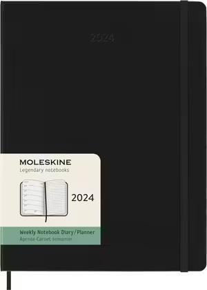 Moleskine 2024 12-Month Weekly xl Hardcover Notebook