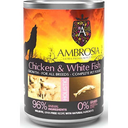 Ambrosia Holistic Grain Free Puppy Chicken & White Fish 400gr
