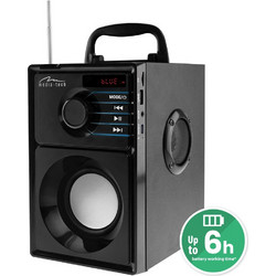 Media-Tech Boombox MT3179 Ηχείο Bluetooth 15W με Ραδιόφωνο Μαύρο