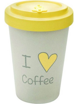 Well Ποτήρι Bamboo με Καπάκι Love 400ml